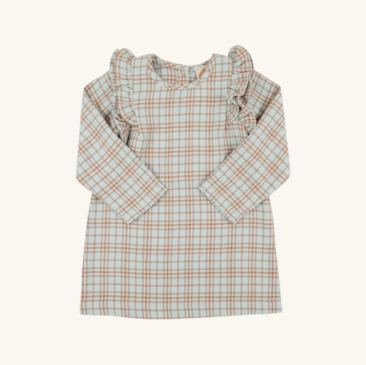 TBBC | Ruehling Ruffle Dress Woven Yarn - Henry Clay Houndstooth