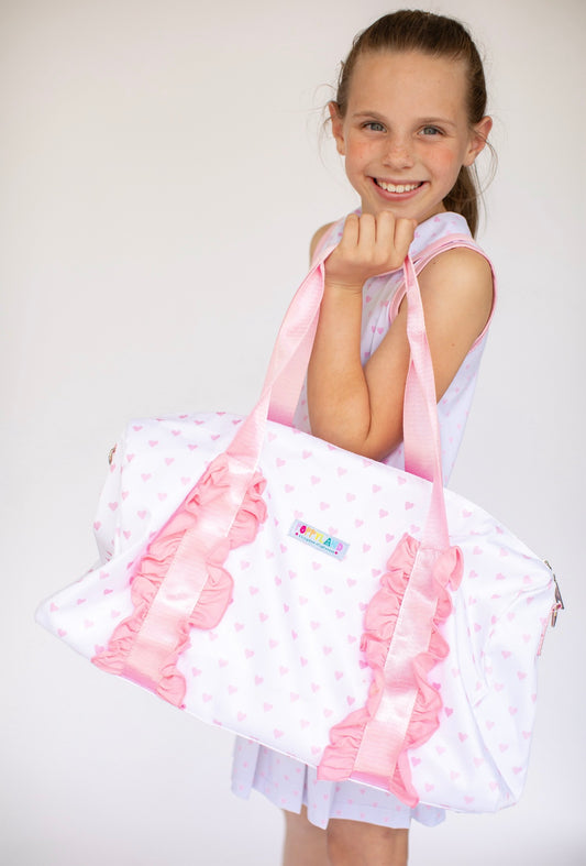 Poppyland | Heart Confetti Ruffle Duffle