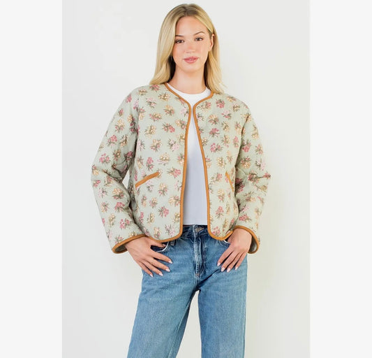 THML | Elizabeth Floral Quilted Jacket
