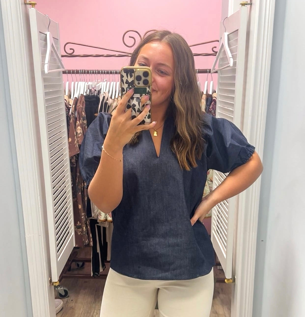 THML | Mabel Denim Top