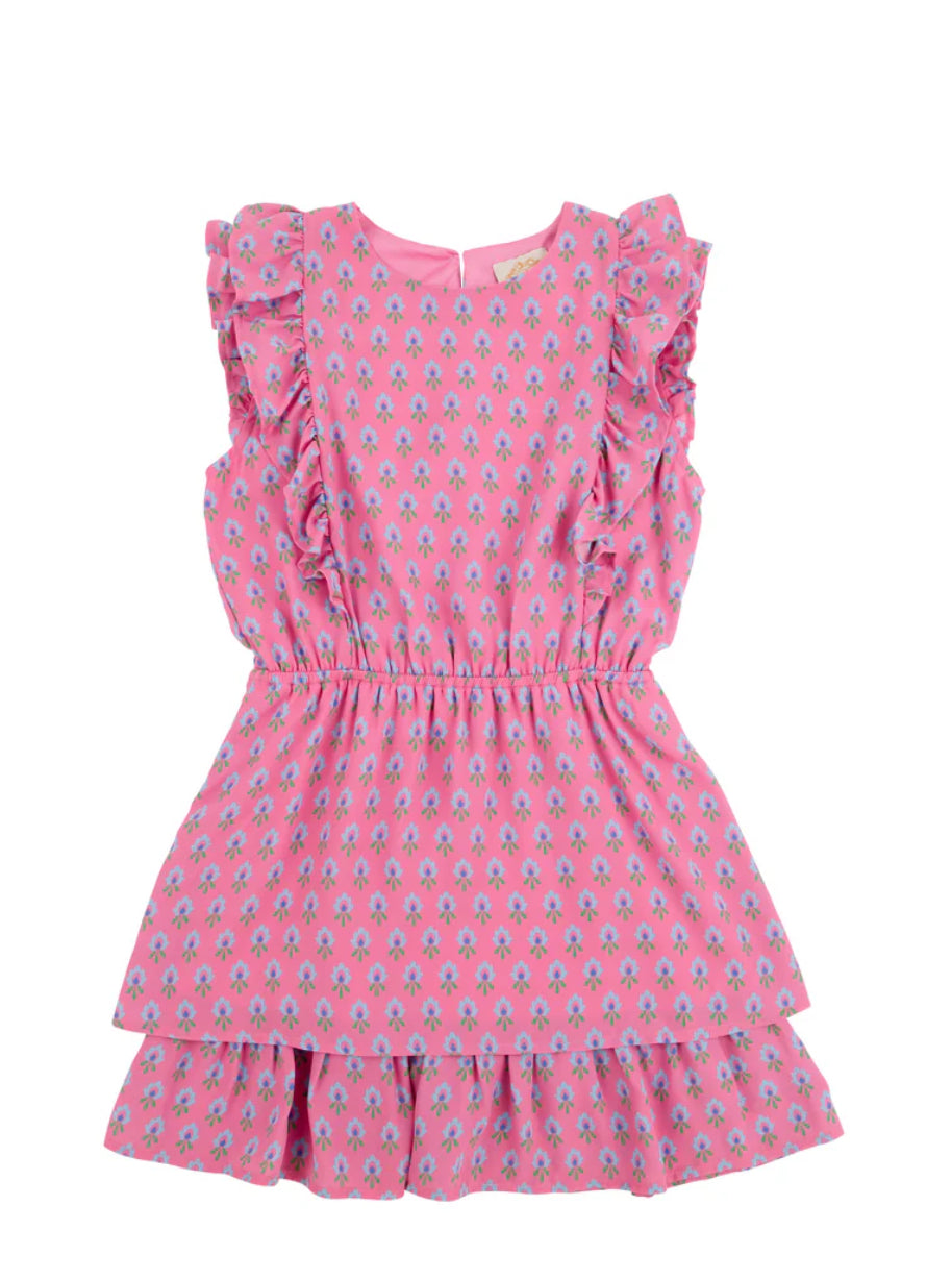 TBBC-Emily Rives Ruffle Dress/Holly Hills hand Block