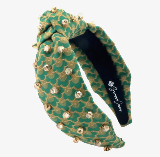 Green Scalloped Headband
