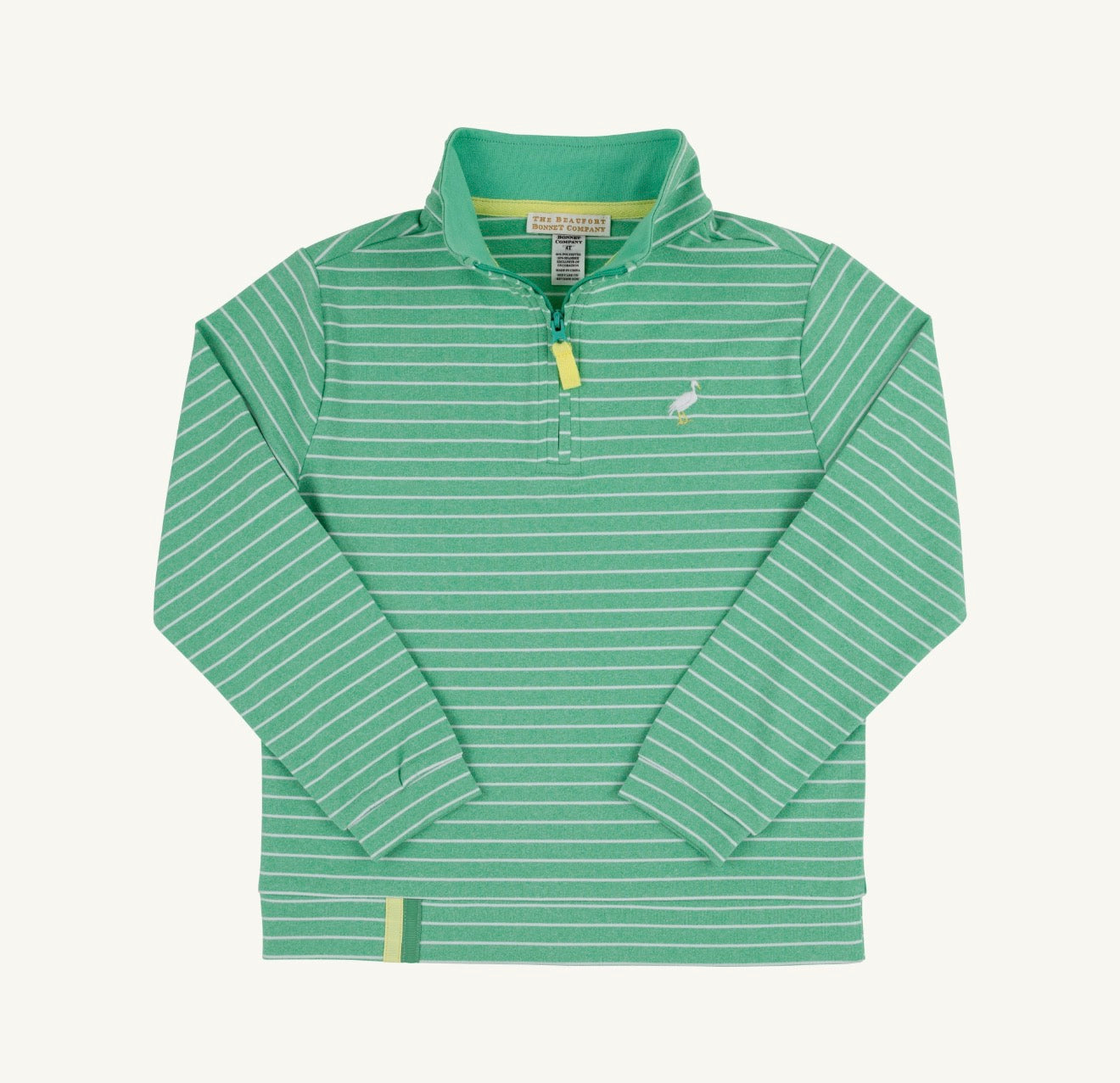 TBBC | Hayword Half Zip - Gibson Island Green Stripe