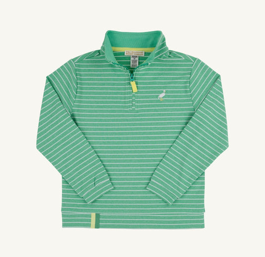 TBBC | Hayword Half Zip - Gibson Island Green Stripe