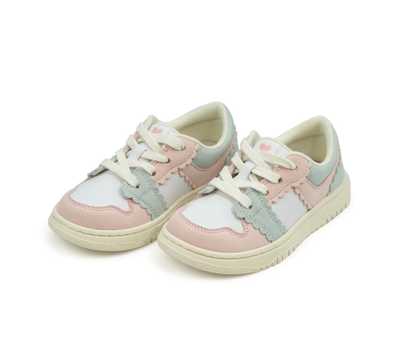 L'Amour | Erica Scalloped Sneaker - Pink/Sage