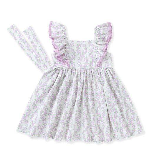 Swoon | Lilac Floral Pinafore Dress