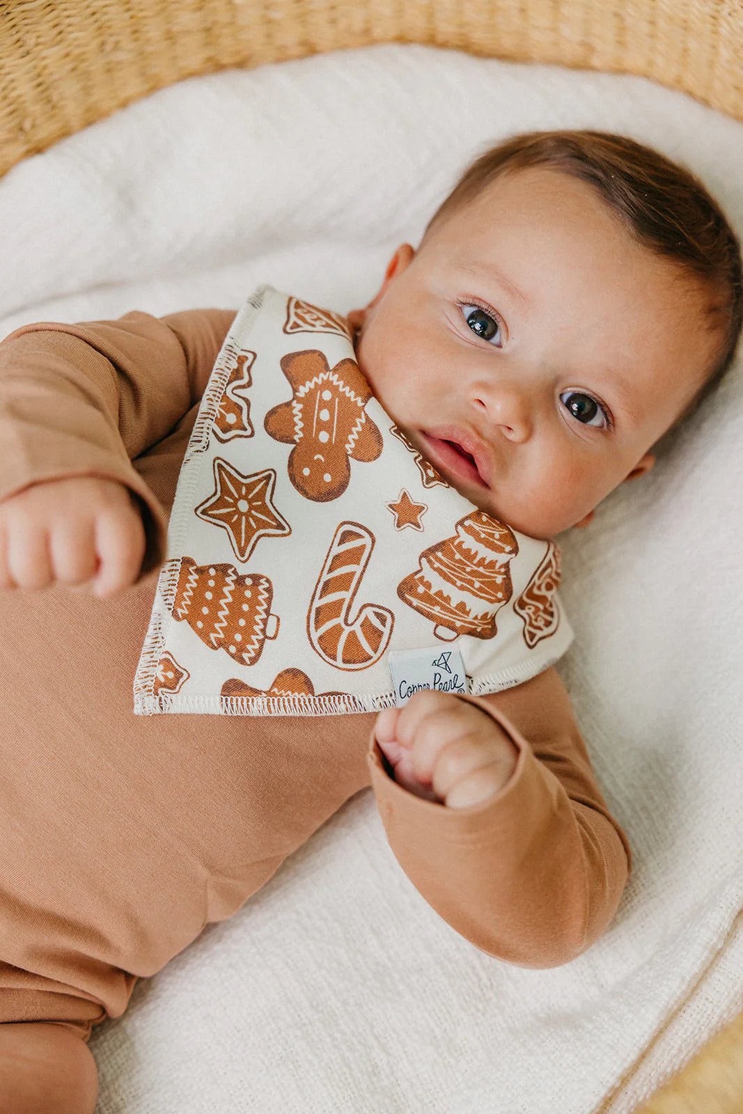 Copper Pearl - Gingerbread Bandana Bib Set