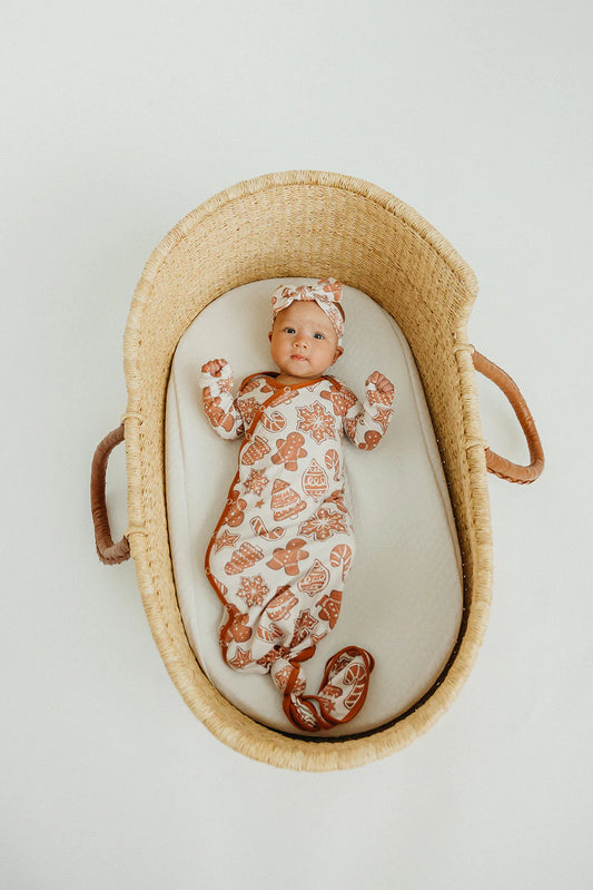 Copper Pearl - Gingerbread Newborn Knotted Gown