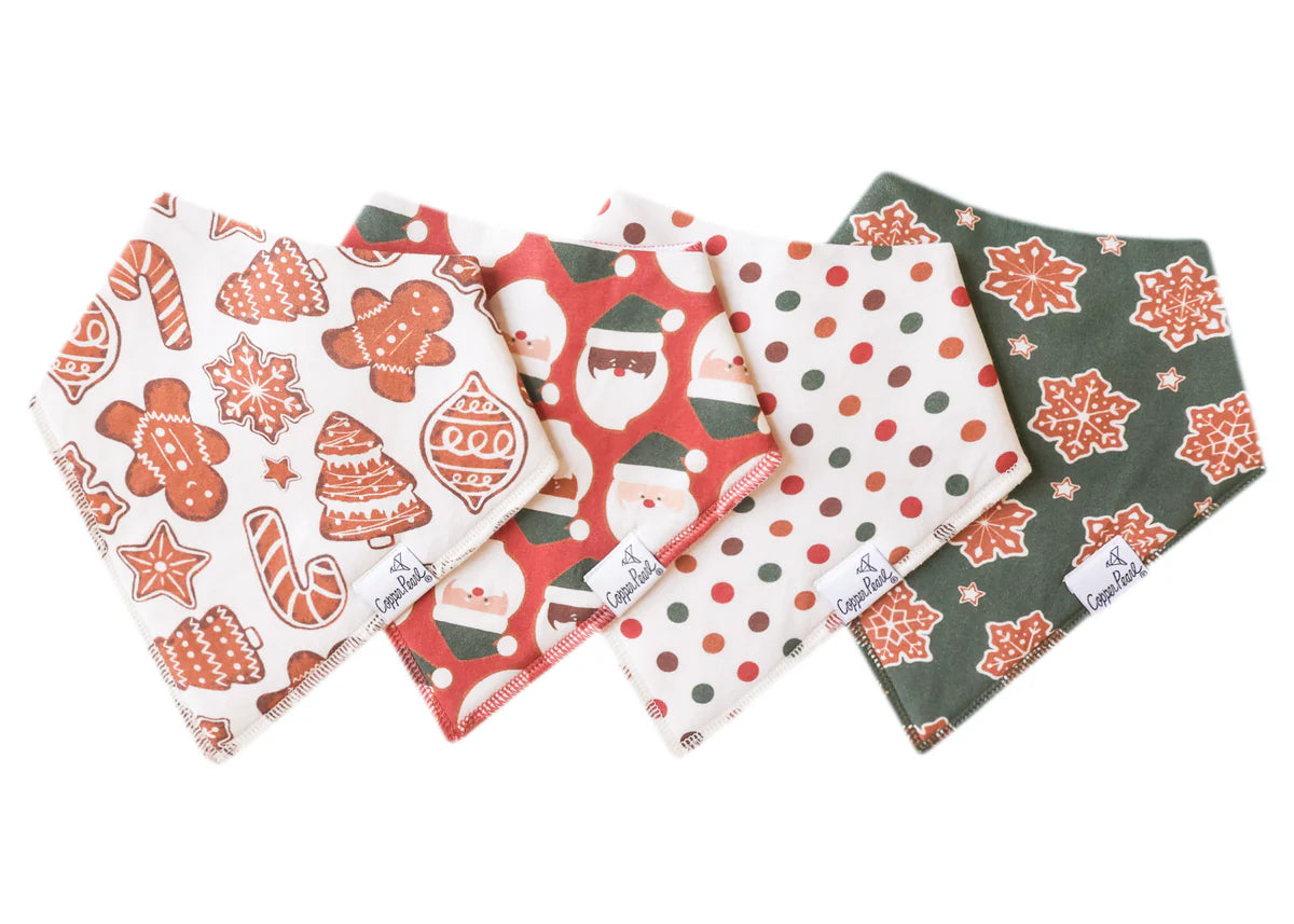 Copper Pearl - Gingerbread Bandana Bib Set