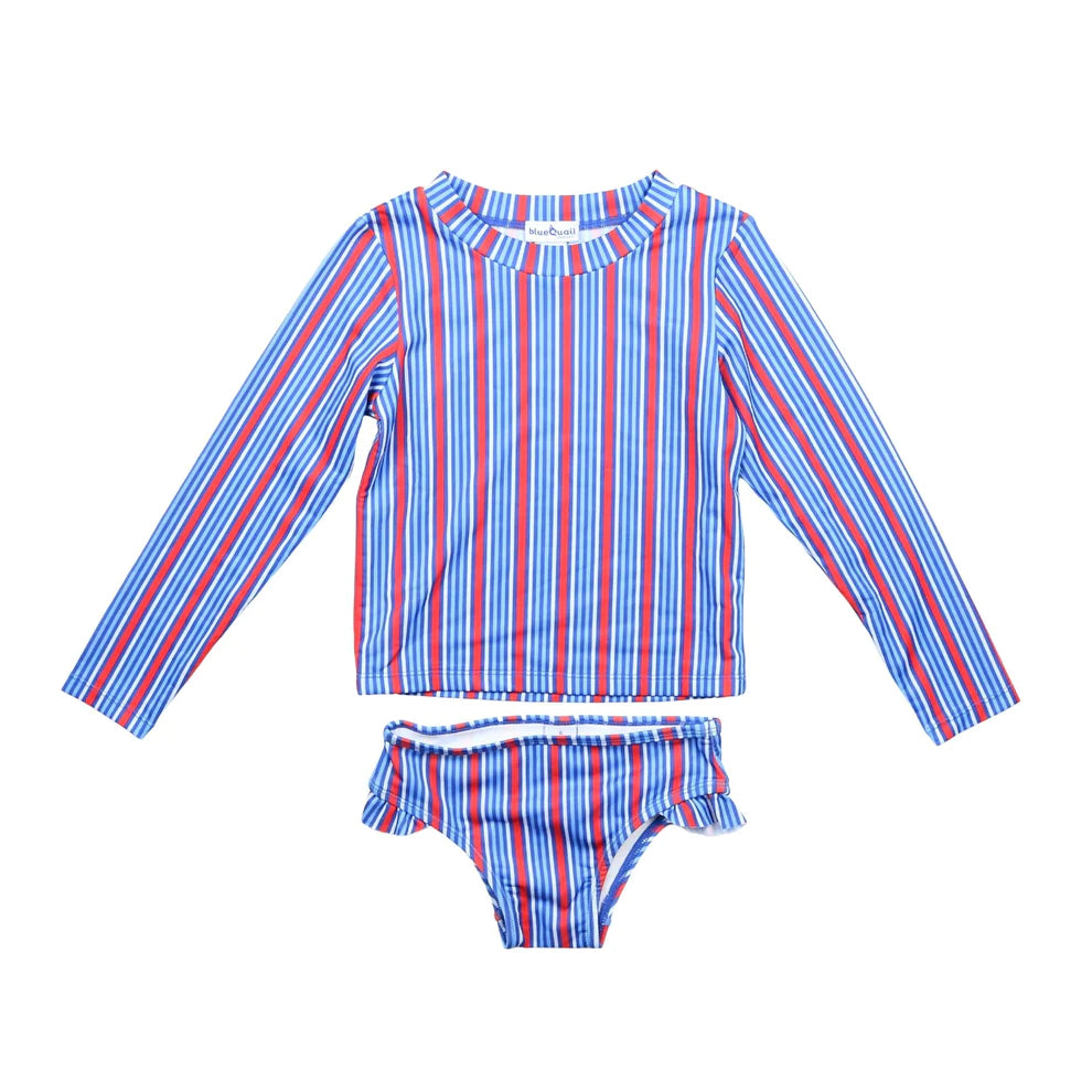 Blue Quail - Liberty Stripe Girl's Swimsuit