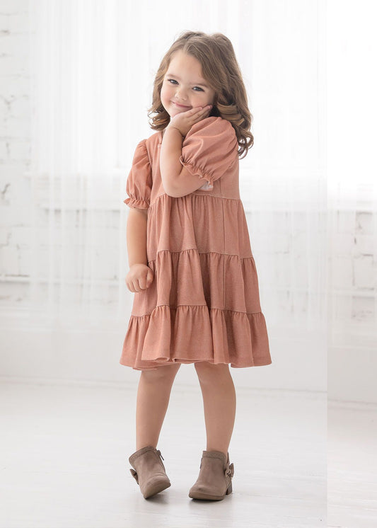Isobella & Chloe - Belle of the Ball Tiered Sparkling Knit Dress
