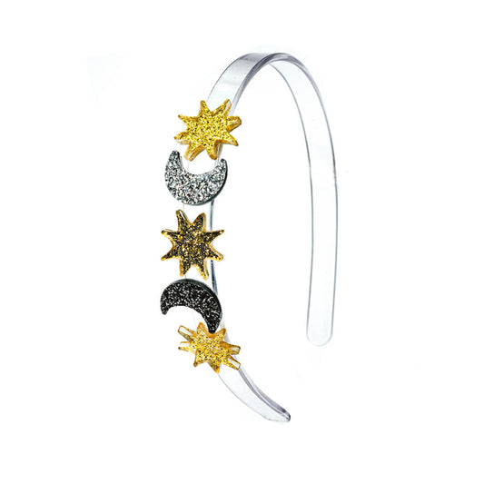 Lilies & Roses - Celestial Star & Moon Headband