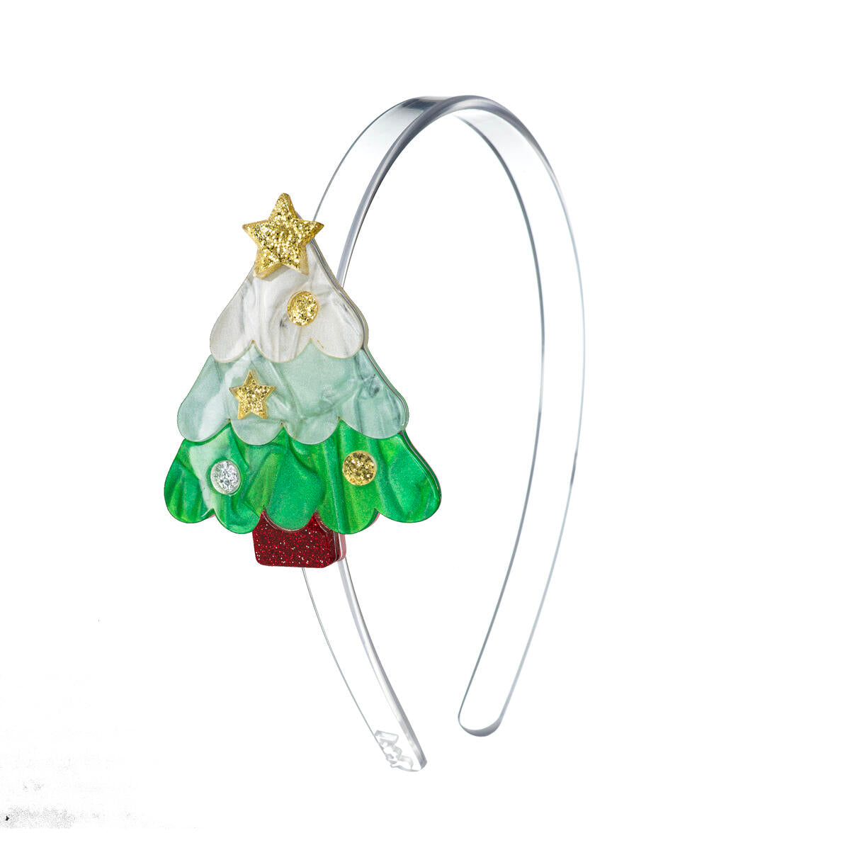 Lilies & Roses - Christmas Tree Pearlized Headband