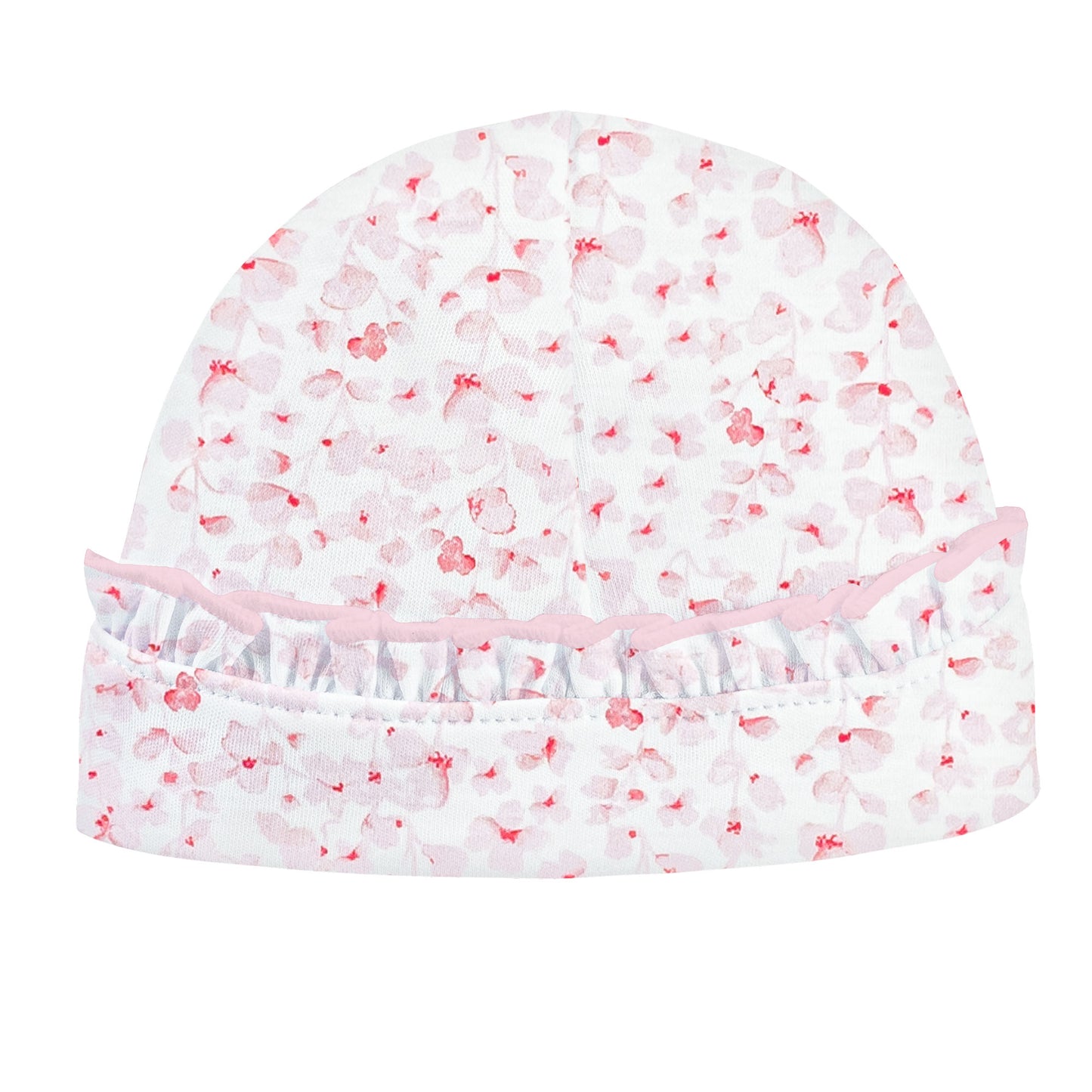 Baby Club Chic - Pink Begonias Ruffle Hat