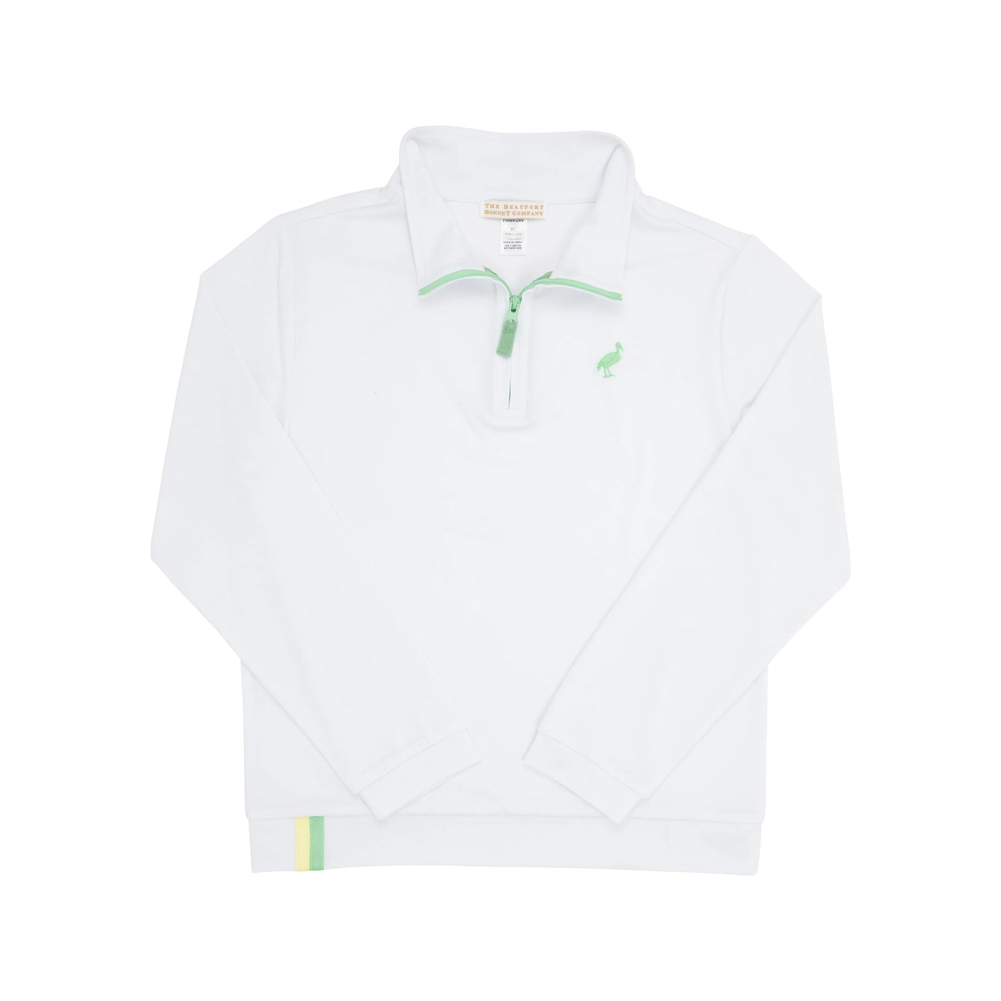 TBBC - Prepletic Hayword Half Zip Worth Ave White/Grace Bay Green