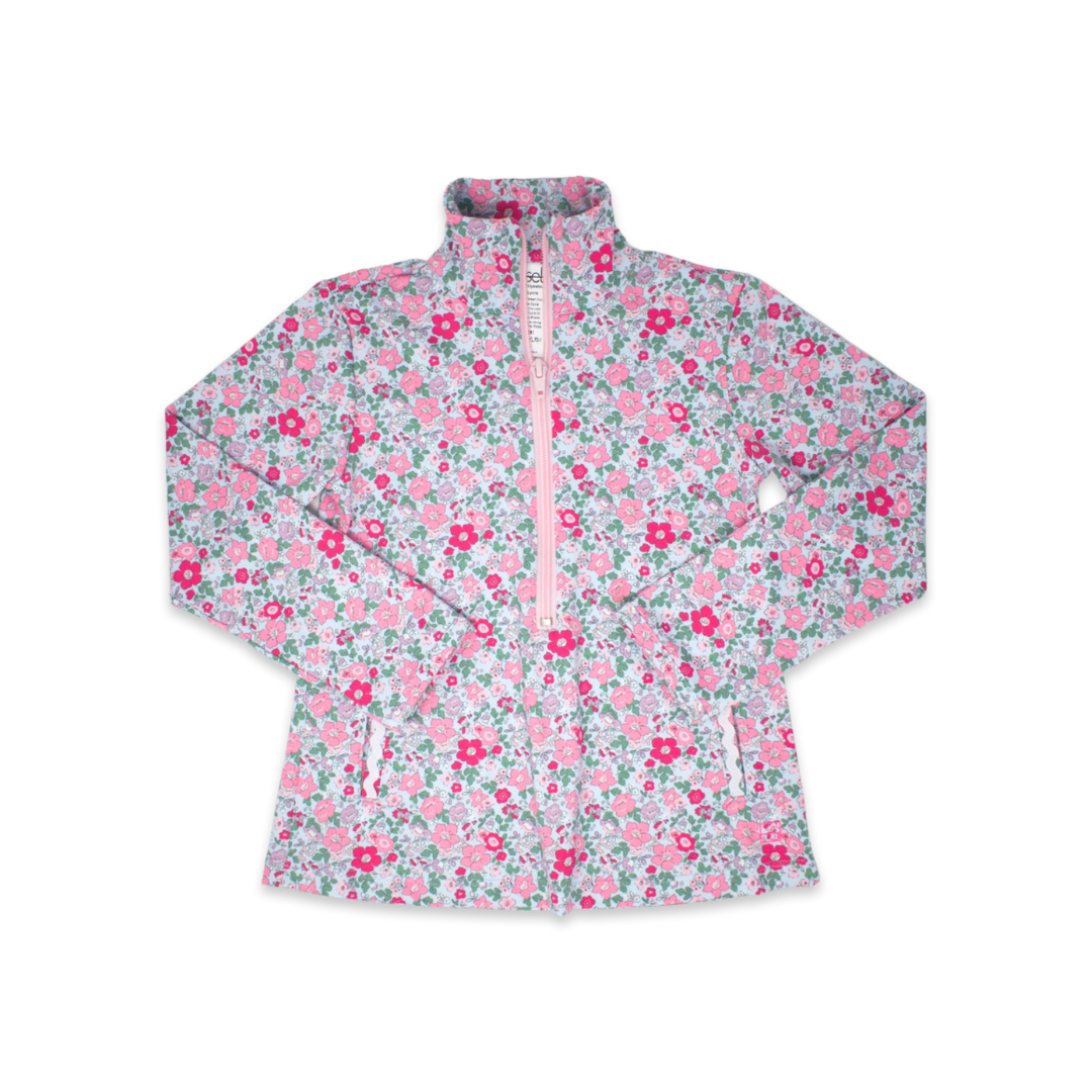 SET Athleisure - Heather Half-Zip Floral