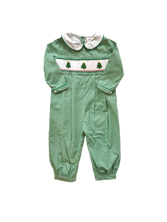 Shop Teeta - Holiday Trees Boys Long Romper