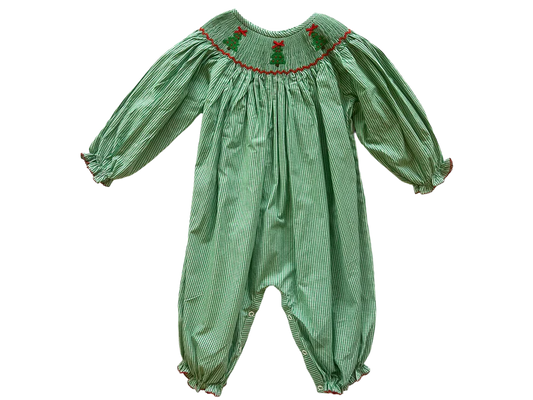 Shop Teeta - Holiday Trees Girls Long Romper