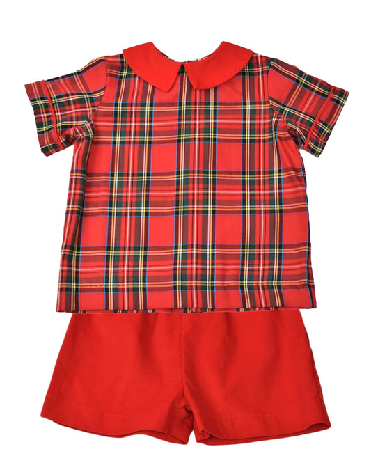 Funtasia | Boys Holiday Plaid Short Set
