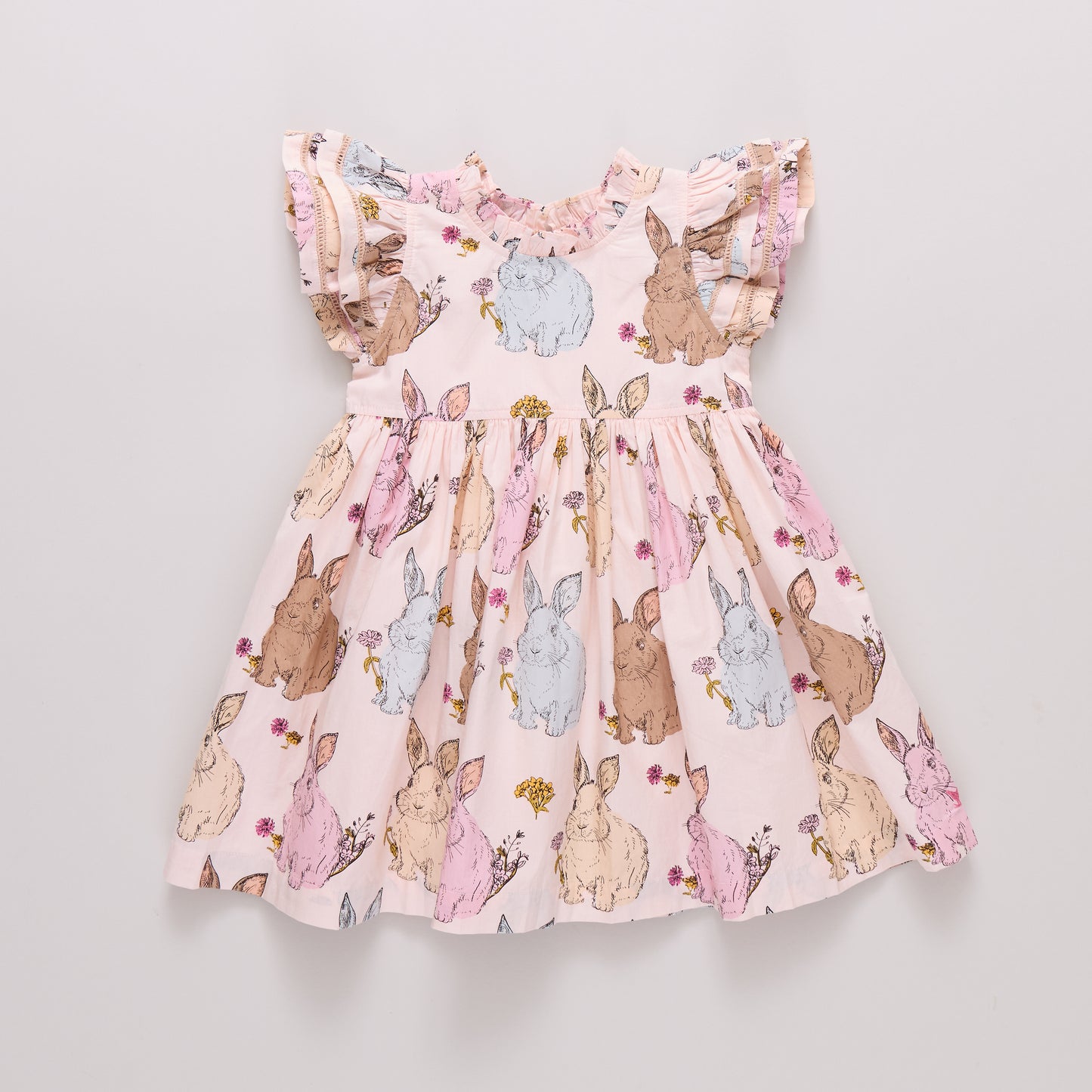 Pink Chicken | Jennifer Double Ruffle Dress - Vintage Bunnies