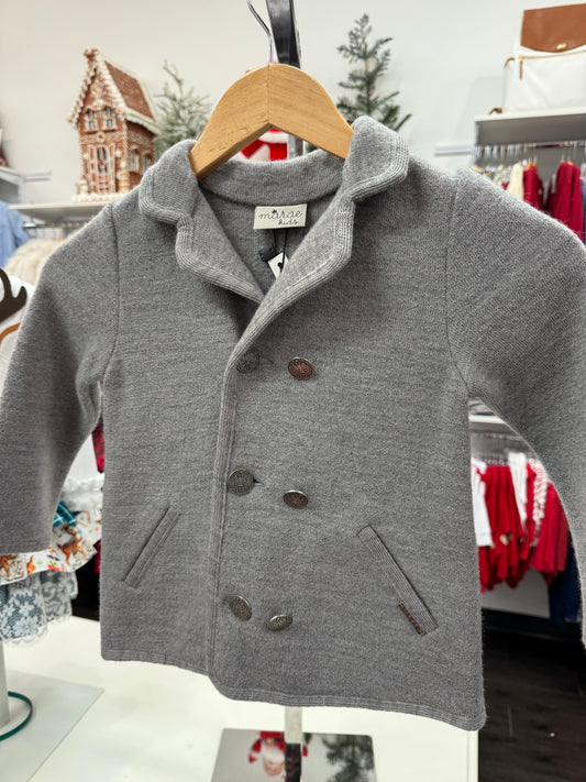 Marae - Boy's Pea Coat Grey