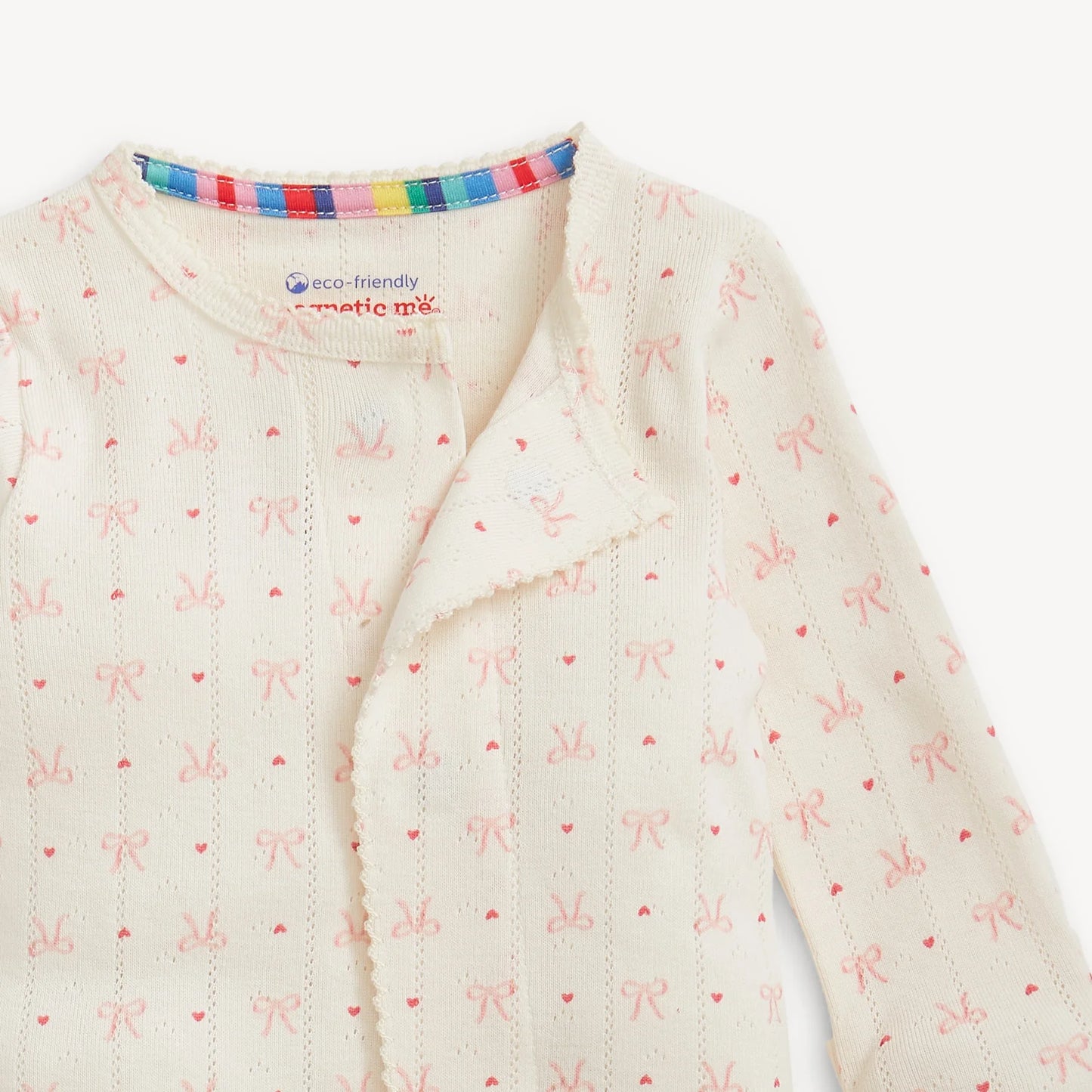 Magnetic Me | Heart & Bow Pointelle Footie