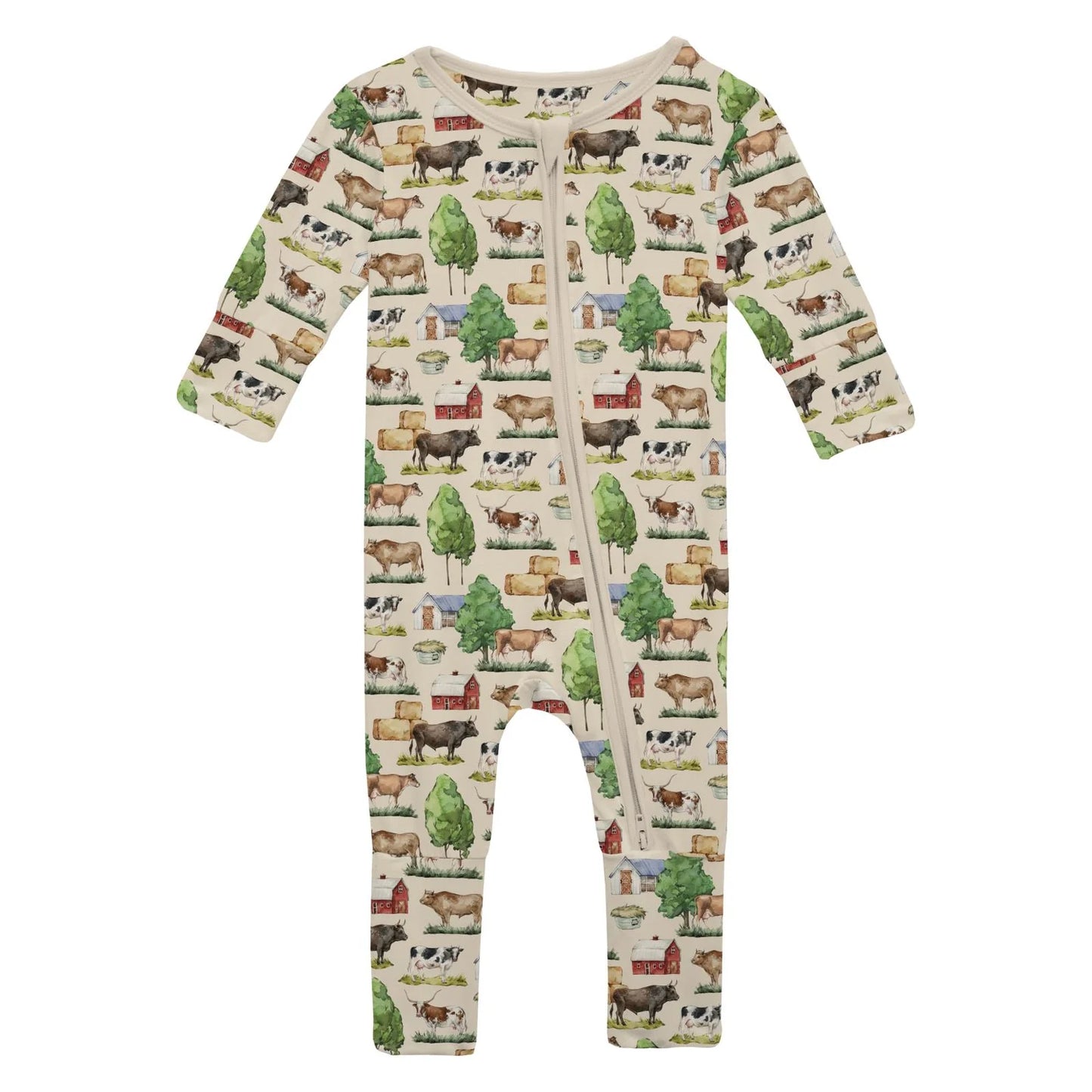 Kickee | Natural Grazing Cows Convertible Coverall
