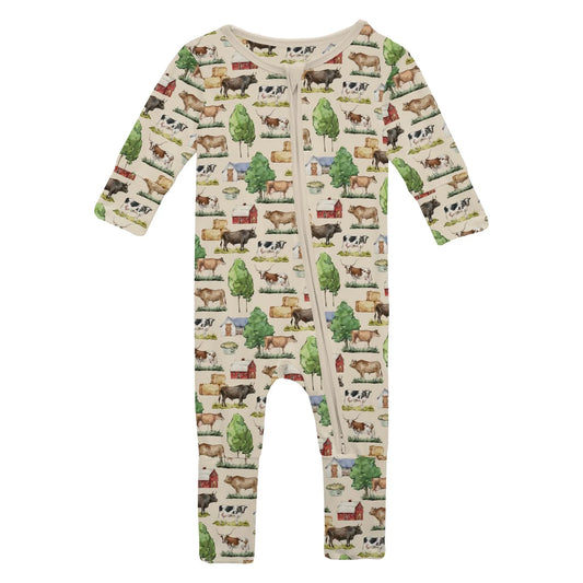 Kickee | Natural Grazing Cows Convertible Coverall