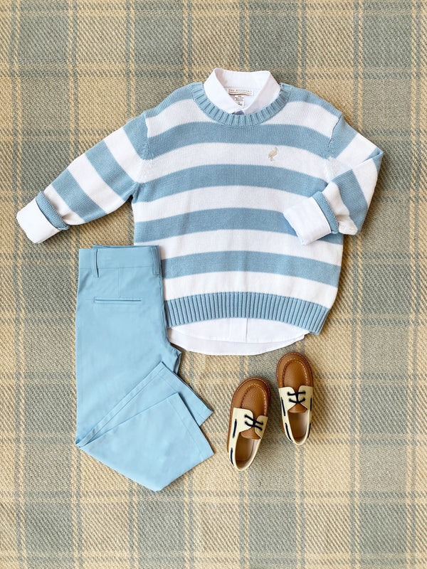 TBBC | Isaac's Sweater - Barrington Blue Stripe