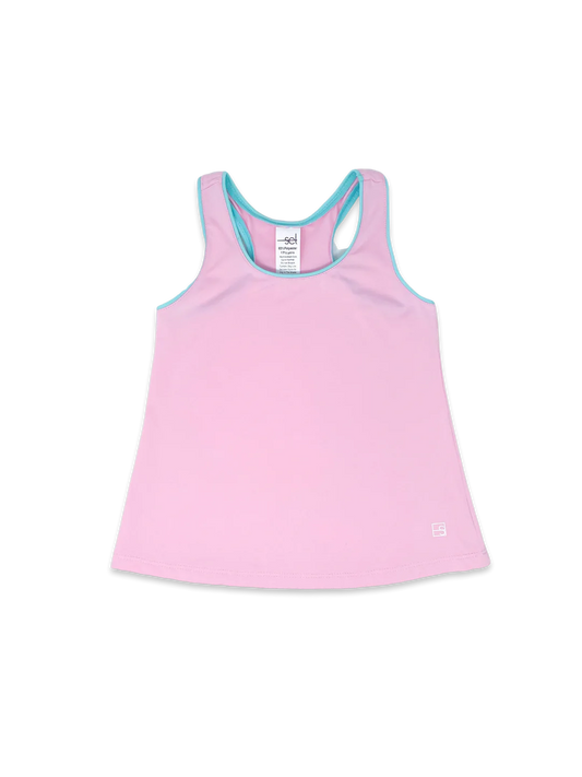 SET Athleisure | Riley Tank - Cotton Candy Pink/Turquoise