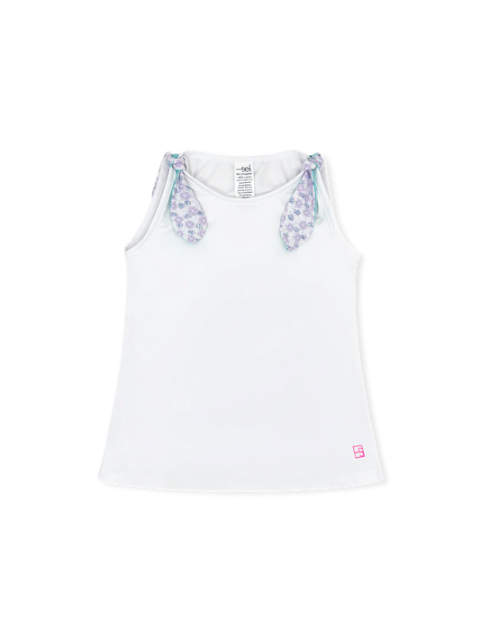 SET Athleisure | Jessica Tank - Pure Coconut/Blissful Blooms/Turquoise