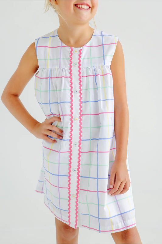 TBBC | Sleeveless Tabitha's Teacher's Pet Dress - Water Street Windowpane