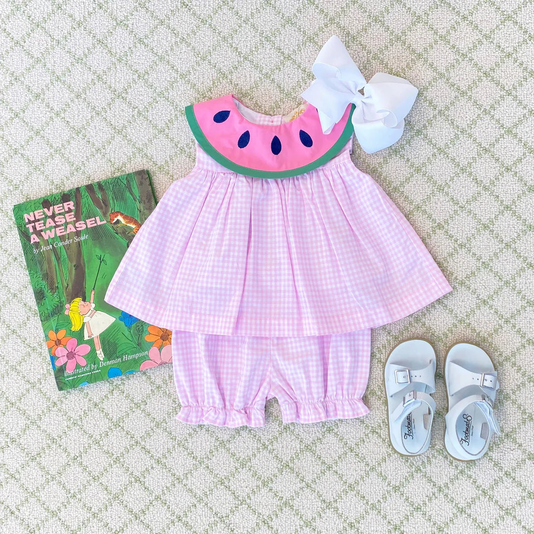 TBBC | Sleeveless Tabitha's Teacher's Pet Set - Pink Greenbrier Watermelon