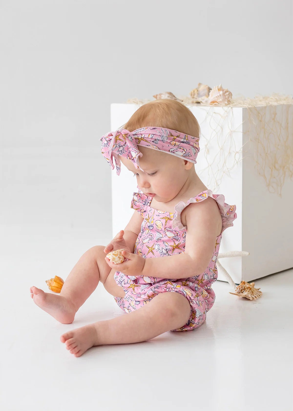 Mabel & Honey | Seashells by the Seashore Romper