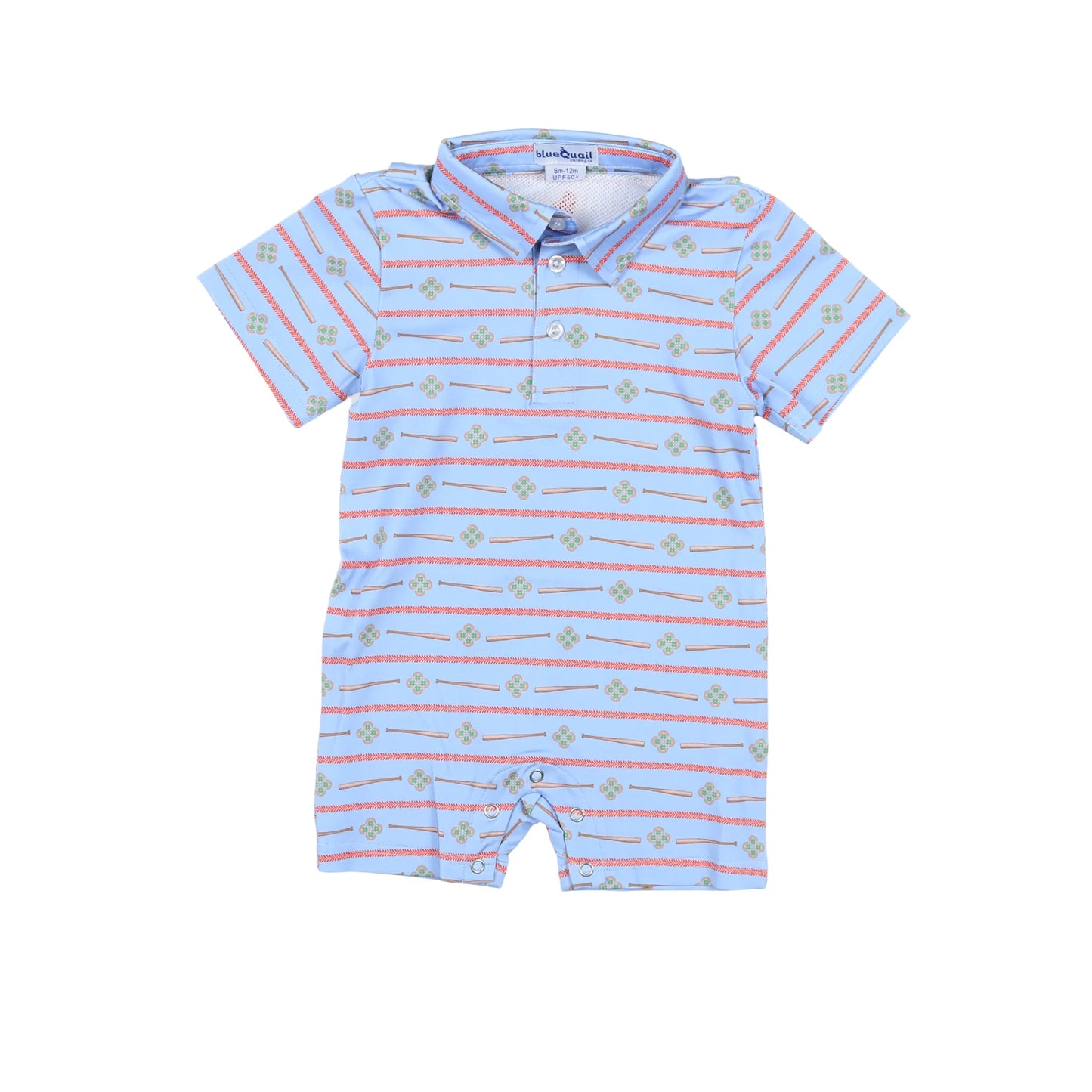 Blue Quail | Extra Innings Polo SS Romper