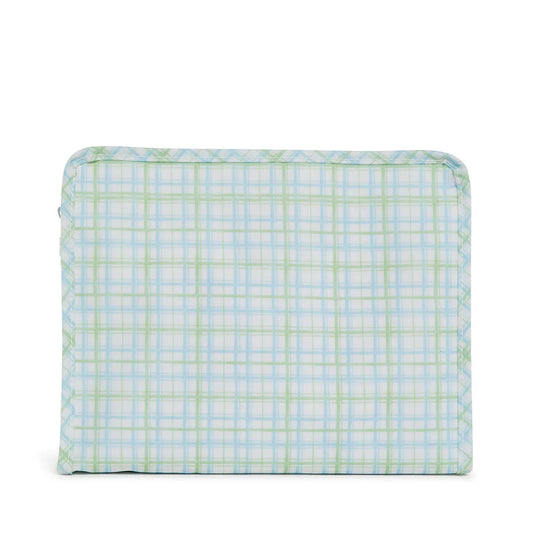 TRVL | Roadie Large Zip Pouch - Classic Plaid Green