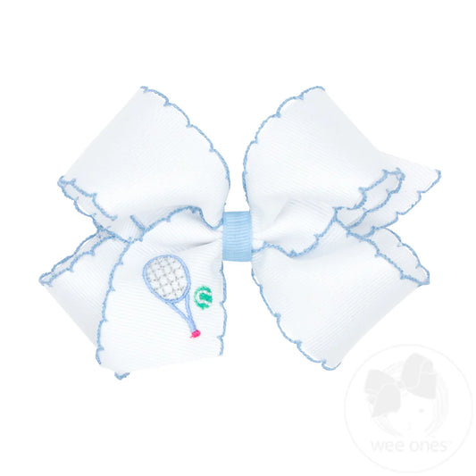 Wee Ones | Medium Grosgrain Country Club Racket Bow