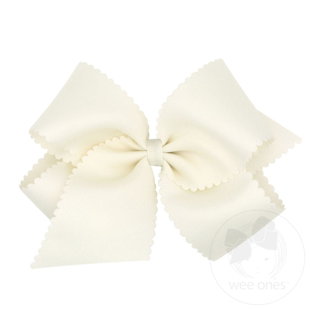 Wee Ones | King Grosgrain Scalloped Edge Bow