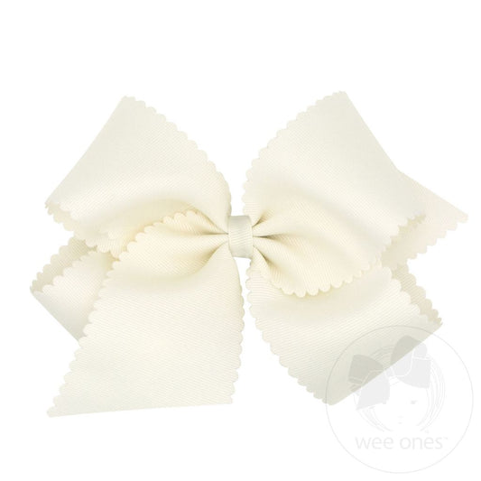 Wee Ones | King Grosgrain Scalloped Edge Bow