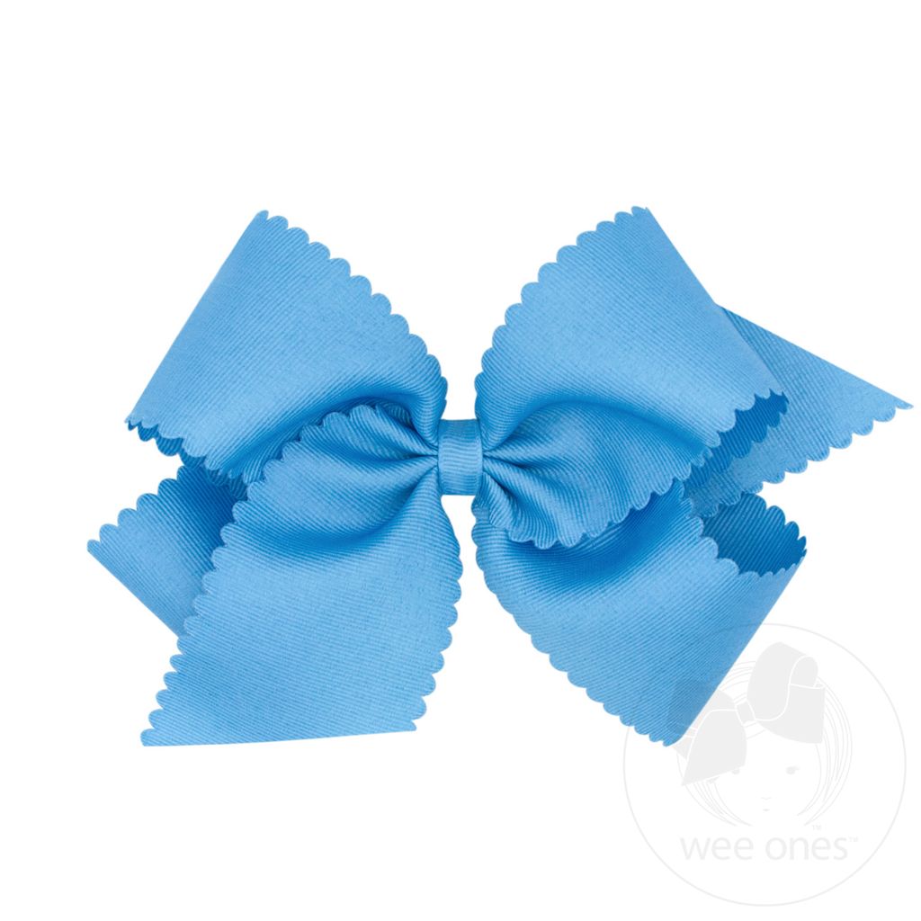 Wee Ones | King Grosgrain Scalloped Edge Bow