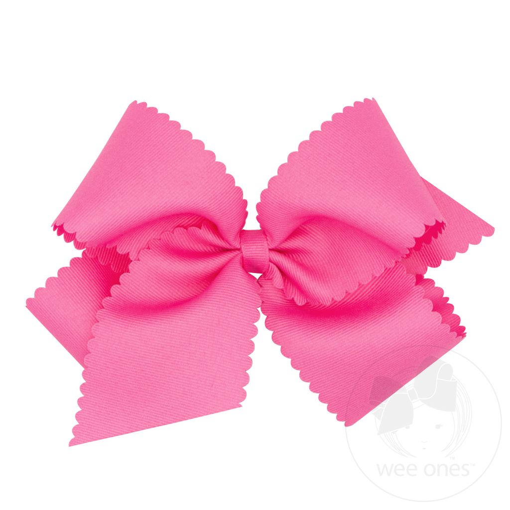 Wee Ones | King Grosgrain Scalloped Edge Bow