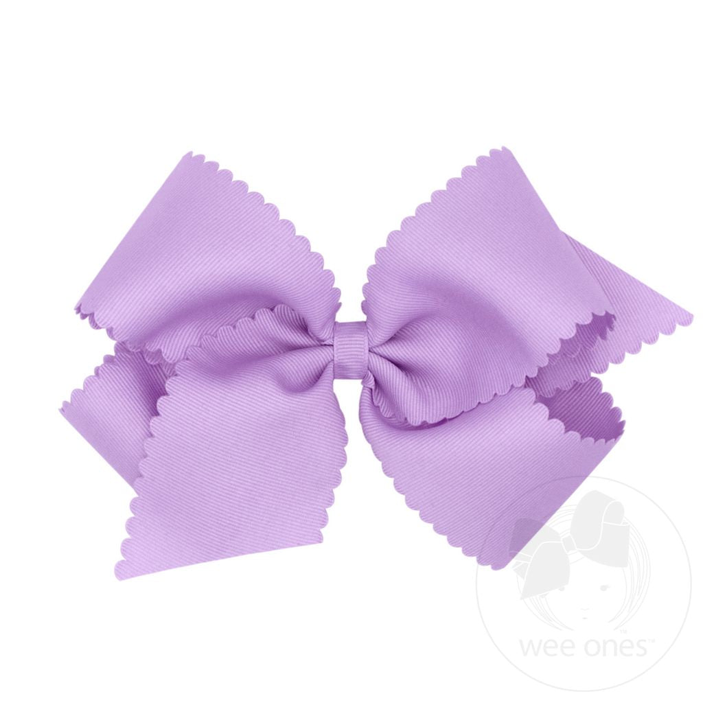 Wee Ones | King Grosgrain Scalloped Edge Bow