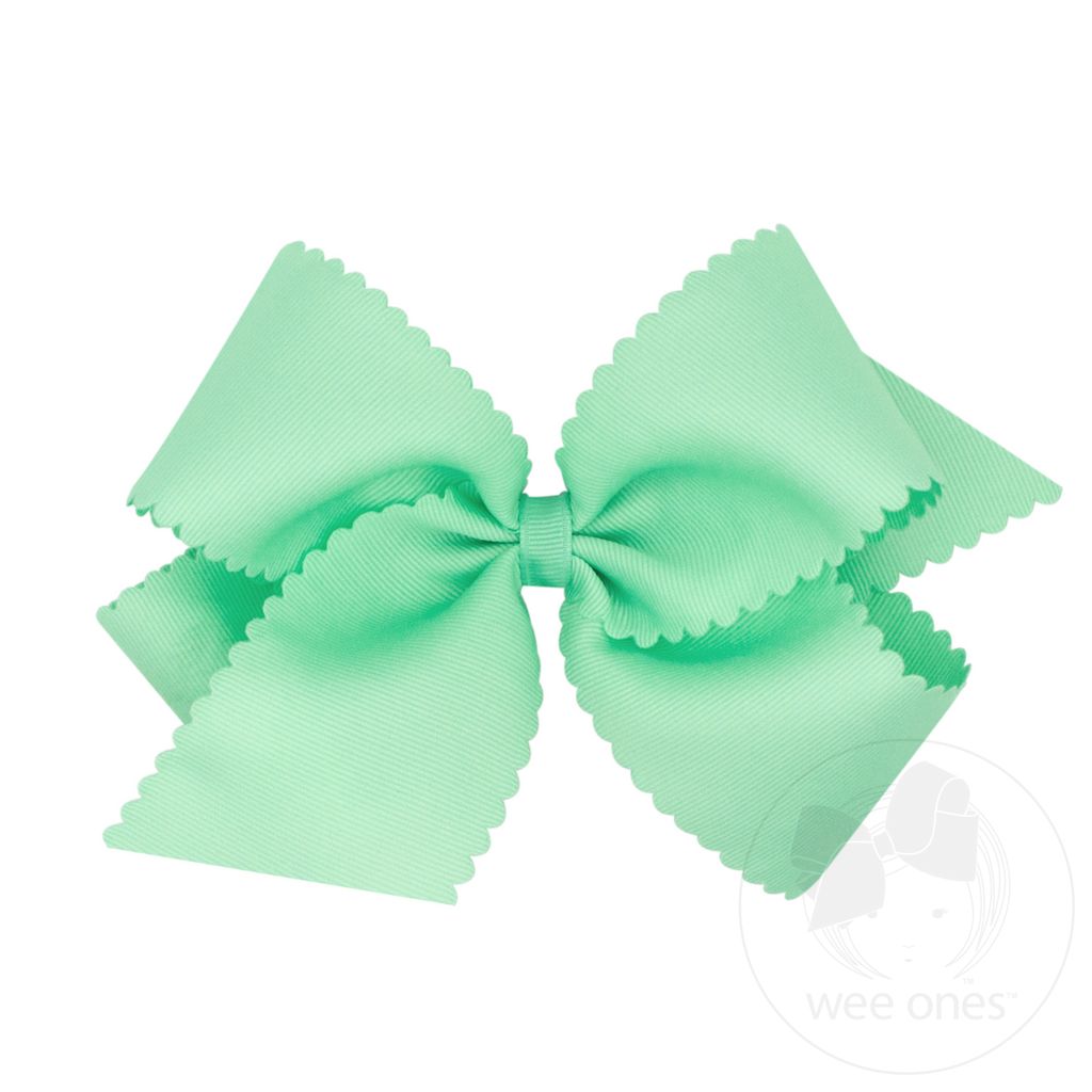 Wee Ones | King Grosgrain Scalloped Edge Bow