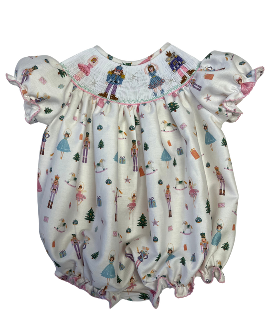 Lulu Bebe | Nutcracker Smocked Bubble