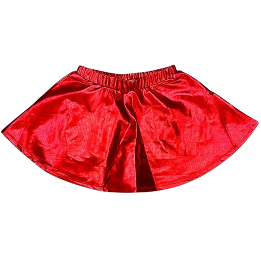 Lulu Bebe | Zoe Metallic Red Skirt