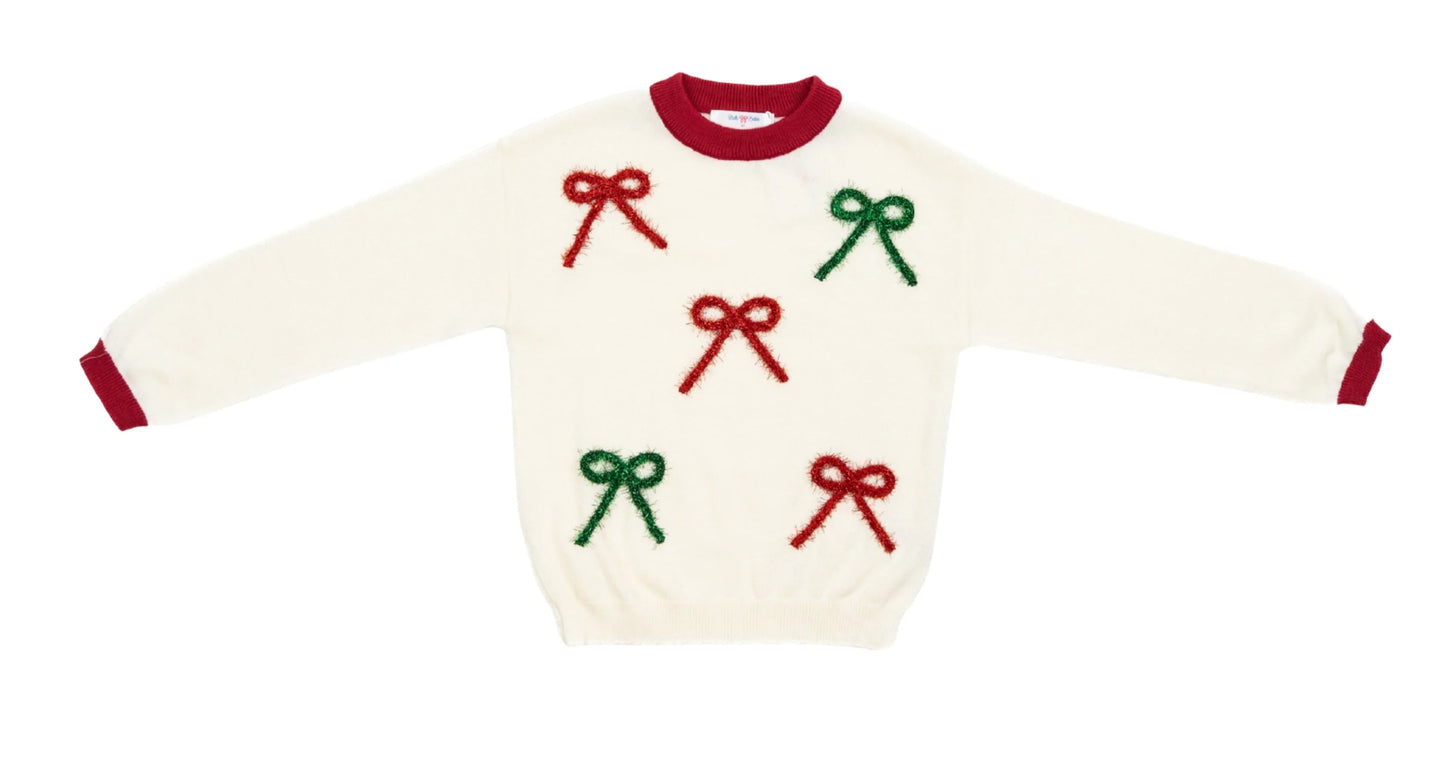 Lulu Bebe | Christmas Bows Sweater
