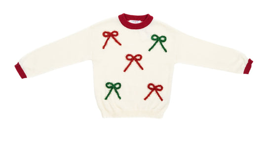 Lulu Bebe | Christmas Bows Sweater
