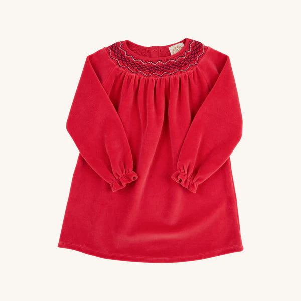 TBBC | LS Sandy Smocked Dress - Richmond Red