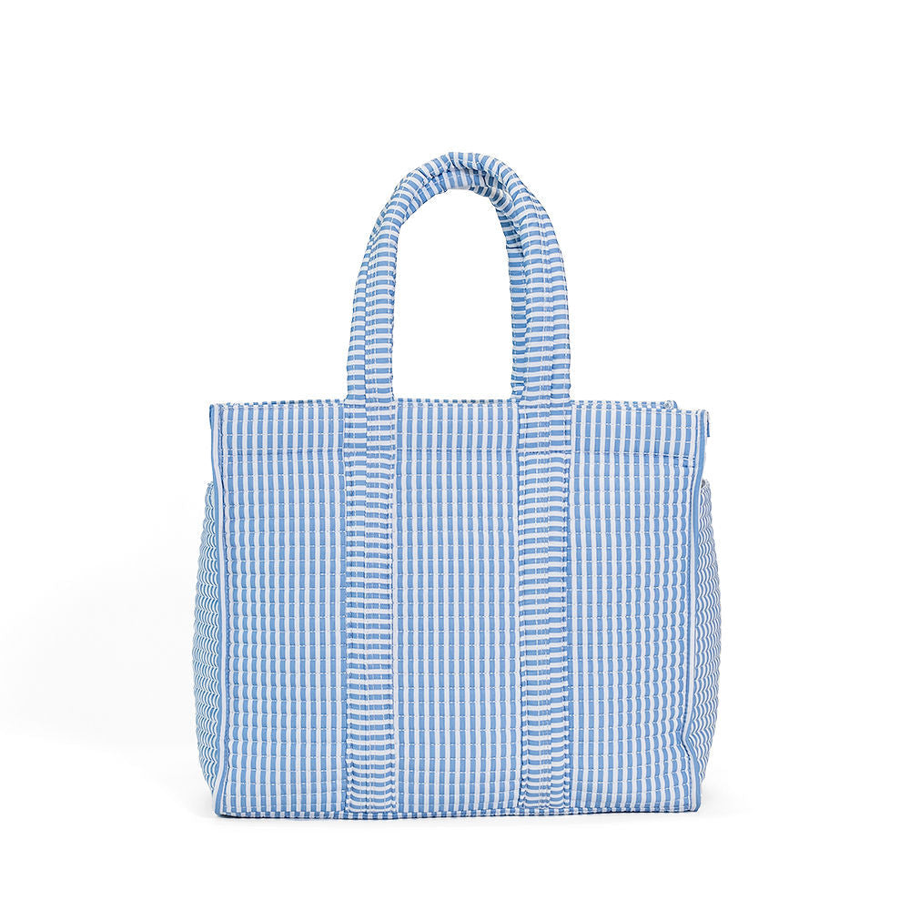 TRVL | Quilted Go Go Tote - Pimlico Stripe Chambray