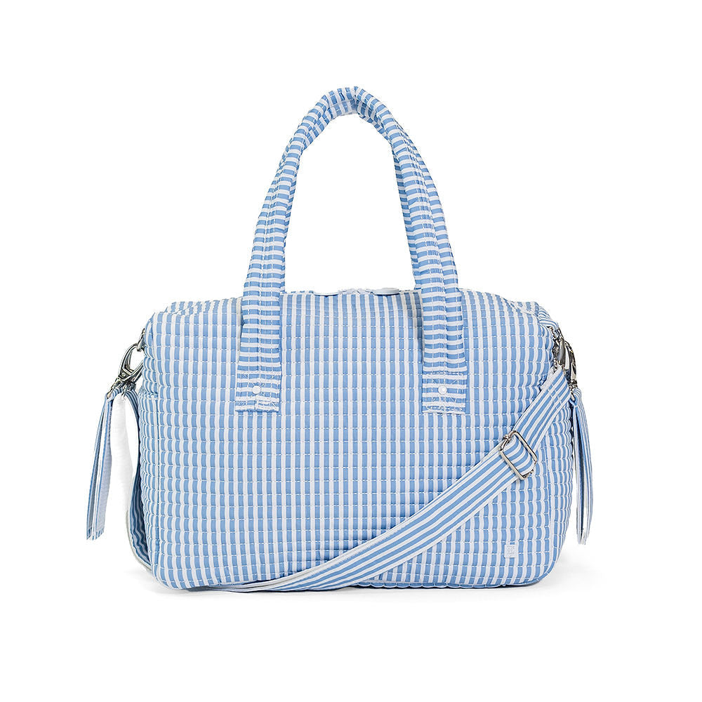 TRVL | Quilted Stroller Bag - Pimlico Stripe Chambray